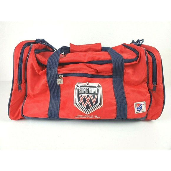 NFL Bags Vintage 991 Nfl Super Bowl Xxv Tampa Stadium Florida Red Duffel Travel Bag Poshmark